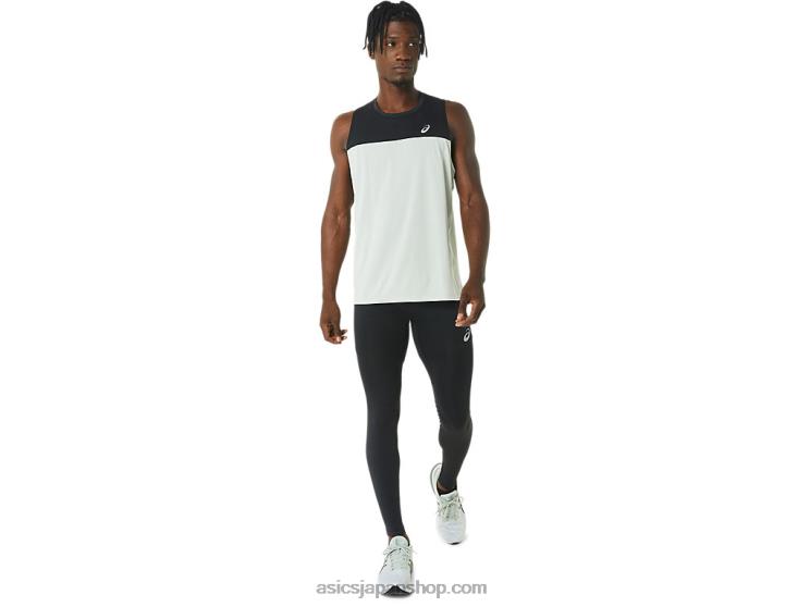 メンズレースシングレット L20V375Asics パフォーマンスブラック/ライトセージ