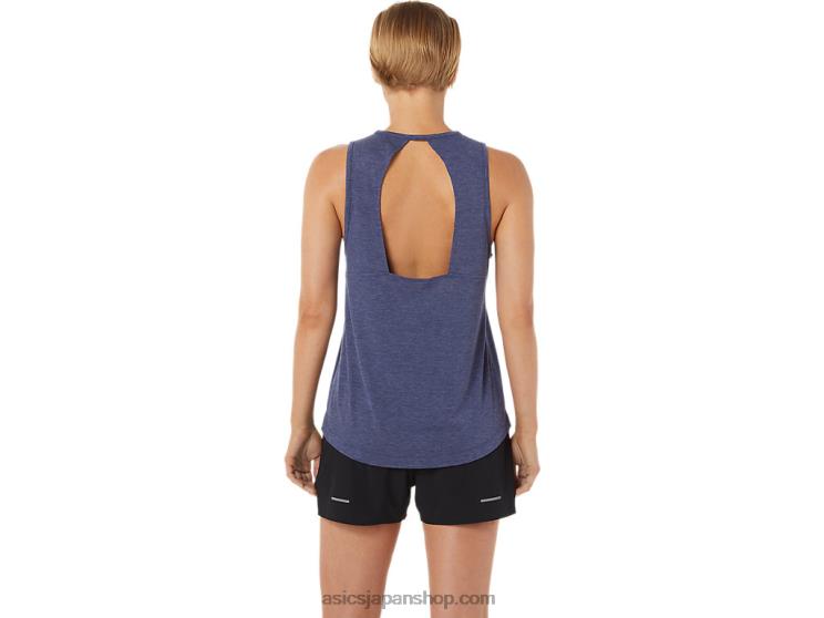 女性のマッスルタンク L20V3786Asics ピーコートヘザー/フレッシュアイス