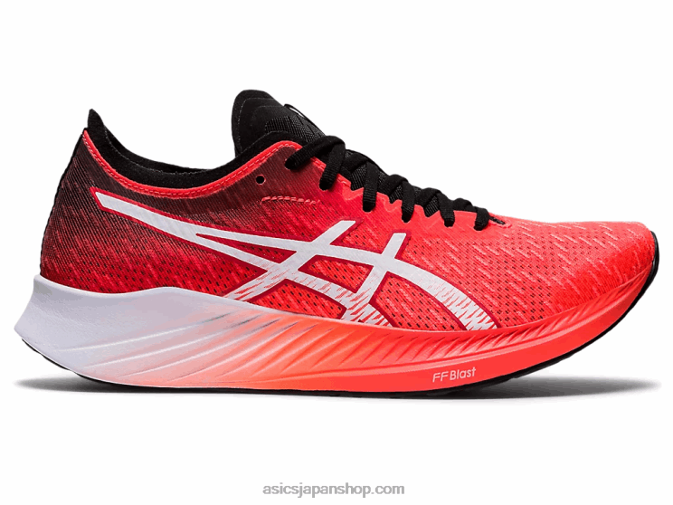 魔法のスピード L20V3949Asics サンライズレッド/ホワイト