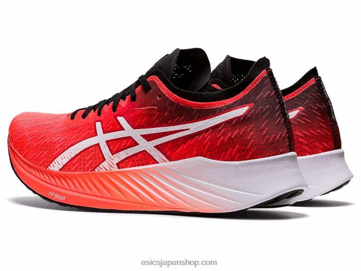 魔法のスピード L20V3949Asics サンライズレッド/ホワイト