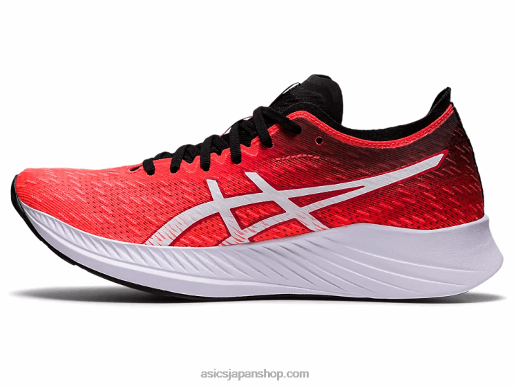 魔法のスピード L20V3949Asics サンライズレッド/ホワイト