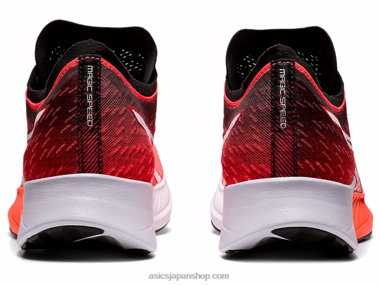 魔法のスピード L20V3949Asics サンライズレッド/ホワイト