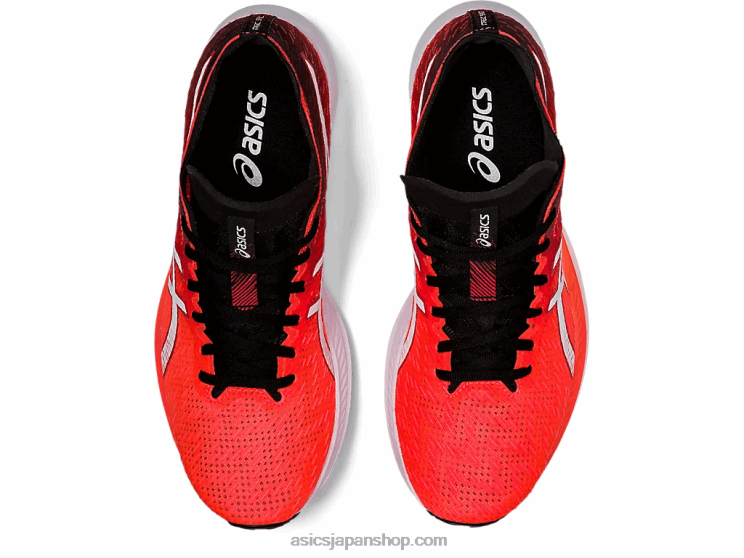 魔法のスピード L20V3949Asics サンライズレッド/ホワイト