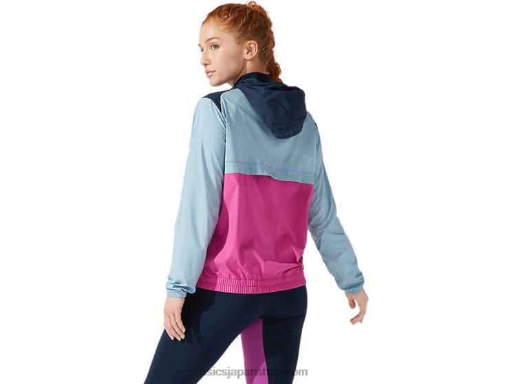 女性用視認性ジャケット L20V4058Asics フレンチブルー/スモークブルー