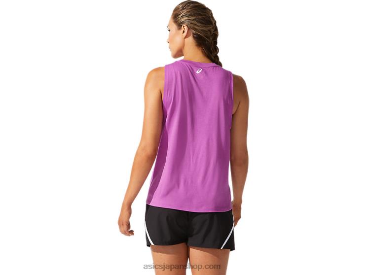 女性用コアグラフィックタンク L20V4059Asics デジタルグレープ