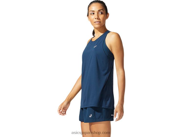 女性用レースノースリーブ L20V4078Asics フレンチブルー