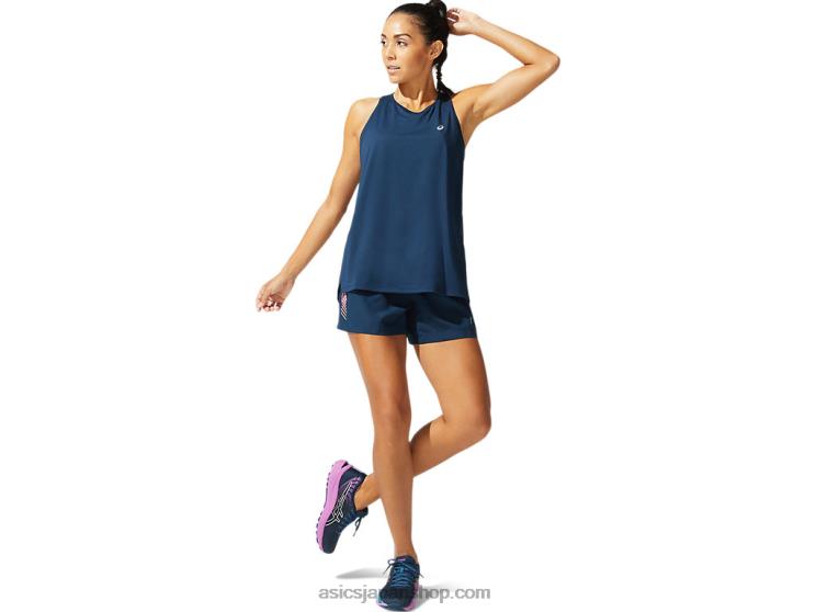 女性用レースノースリーブ L20V4078Asics フレンチブルー