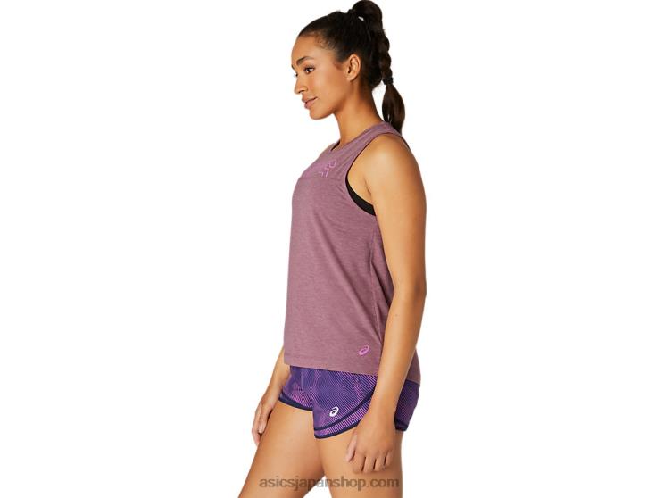 女性のマッスルタンク L20V4107Asics グレープヘザー