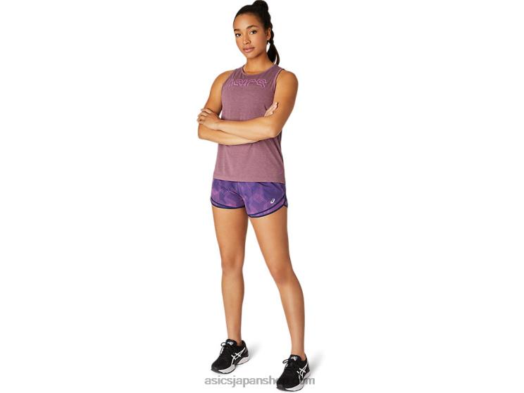 女性のマッスルタンク L20V4107Asics グレープヘザー