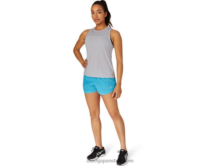 女性のマッスルタンク L20V4116Asics ピエモンテグレーヘザー