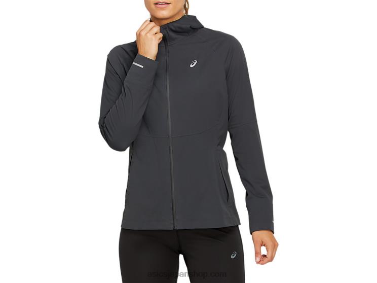 女性用アクセラジャケット L20V4144Asics グラファイトグレー
