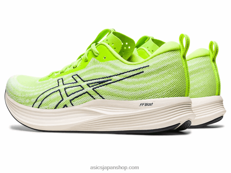 スピードを避ける L20V487Asics ハザードグリーン/ミッドナイト