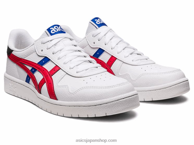 日本 L20V648Asics ホワイト/クラシックレッド