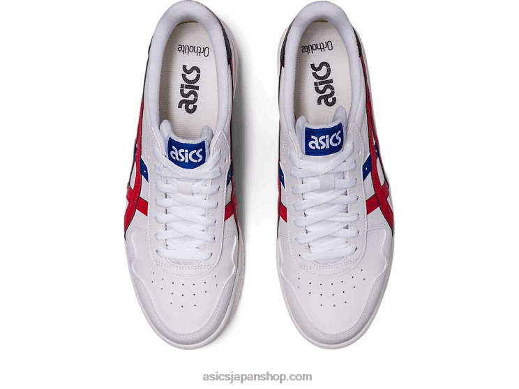 日本 L20V648Asics ホワイト/クラシックレッド