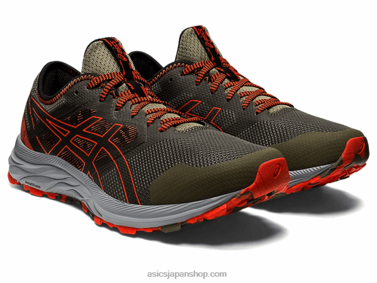 ゲルエキサイトトレイル L20V910Asics マントルグリーン/チェリートマト