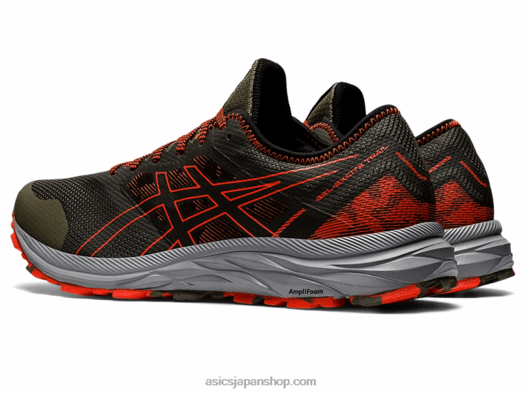 ゲルエキサイトトレイル L20V910Asics マントルグリーン/チェリートマト