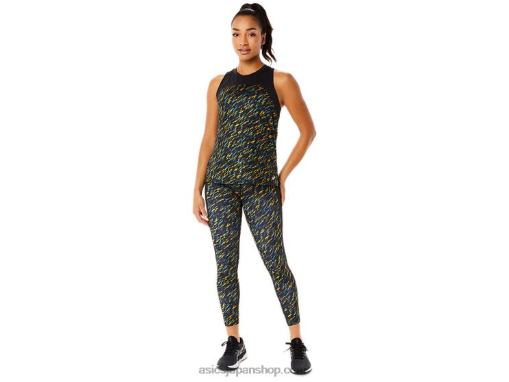 女性用 PR ライト ラン タンク L20V3386Asics ナイトシェード/セージプリント