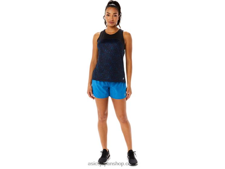 女性用 PR ライト ラン タンク L20V3486Asics ナイトシェード/レイクドライブプリント