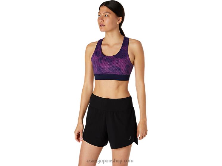 女性用PRライトブラジャー L20V4111Asics デジタルグレーププリント/ピーコート