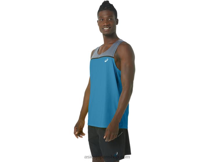 メンズ PR LYTE シングレット L20V196Asics アイランドブルー