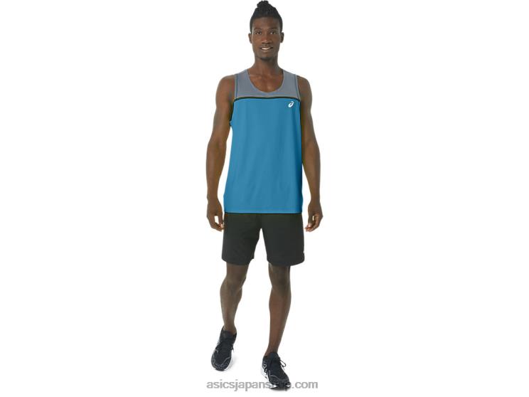 メンズ PR LYTE シングレット L20V196Asics アイランドブルー