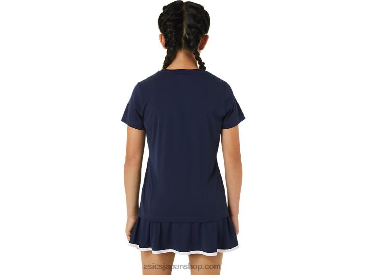 キッズテニスグラフィックTシャツ L20V4240Asics 夜中