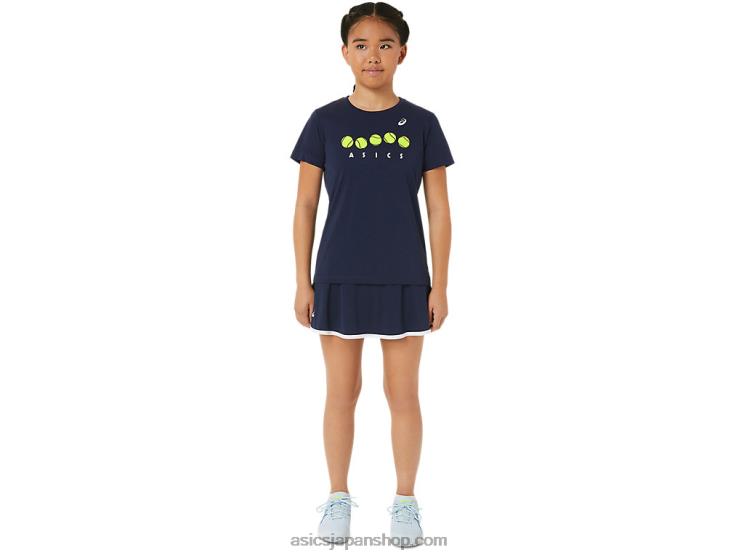キッズテニスグラフィックTシャツ L20V4240Asics 夜中