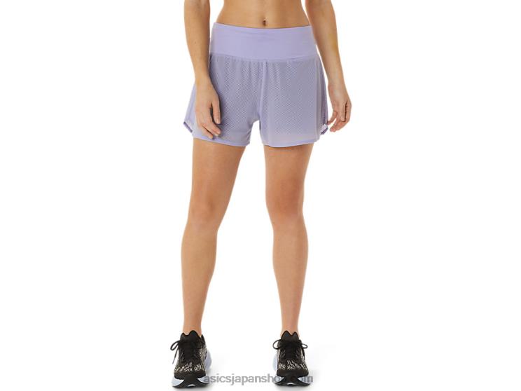 女性用ベンチレート 2-n-1 3.5 インチ ショート L20V3030Asics ベイパー/ナイトシェード