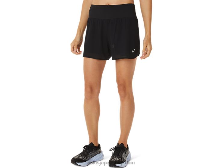 女性用ベンチレート 2-n-1 3.5 インチ ショート L20V3052Asics パフォーマンスブラック