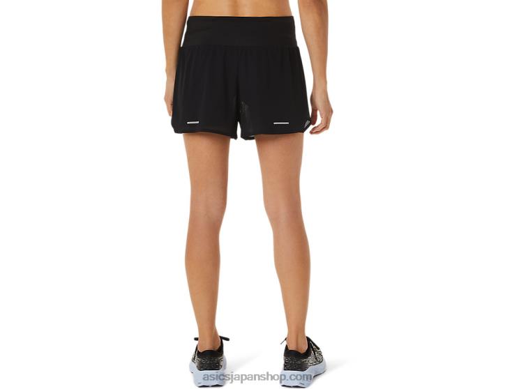 女性用ベンチレート 2-n-1 3.5 インチ ショート L20V3052Asics パフォーマンスブラック