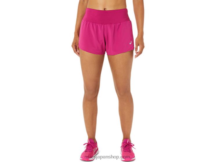 ウィメンズロード 3.5インチショート L20V3448Asics フクシアレッド