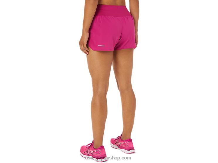 ウィメンズロード 3.5インチショート L20V3448Asics フクシアレッド