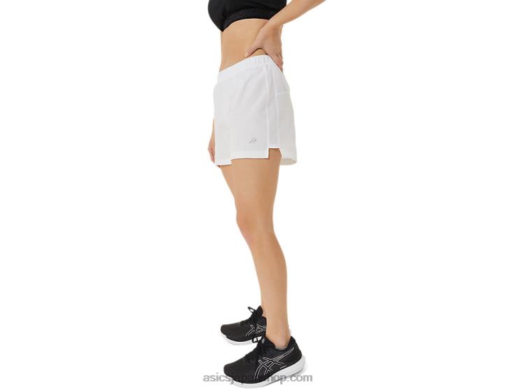 女性用レディセット 3インチショート L20V2886Asics 鮮やかな白