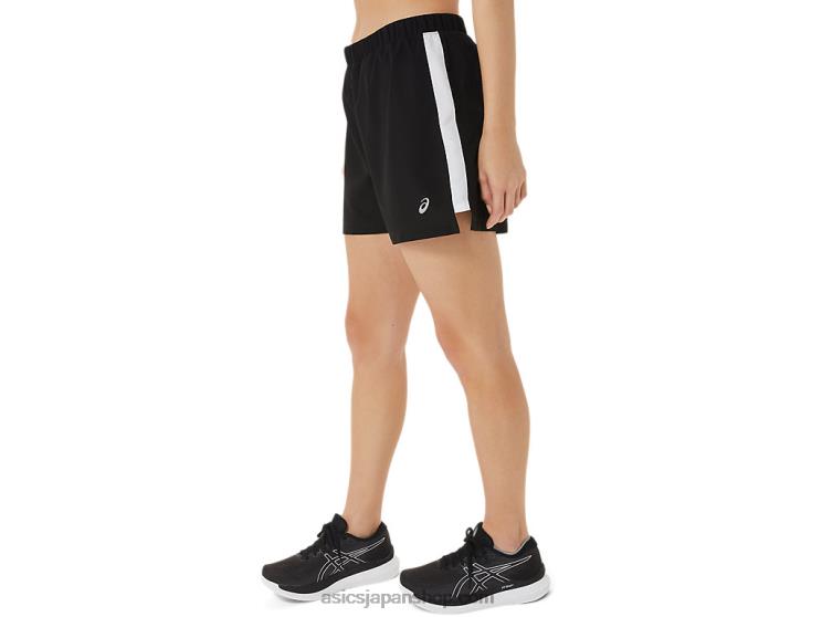 女性用レディセット 3インチショート L20V2909Asics パフォーマンスブラック/ホワイト