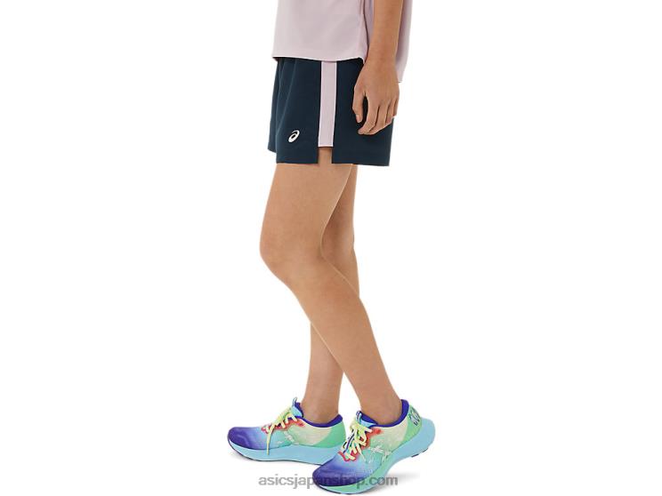 女性用レディセット 3インチ ショート ラム L20V3314Asics 濃紺