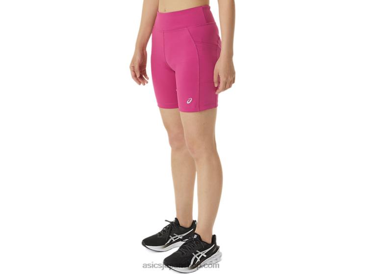 レディース 7インチ ニットショート L20V3376Asics フクシアレッド