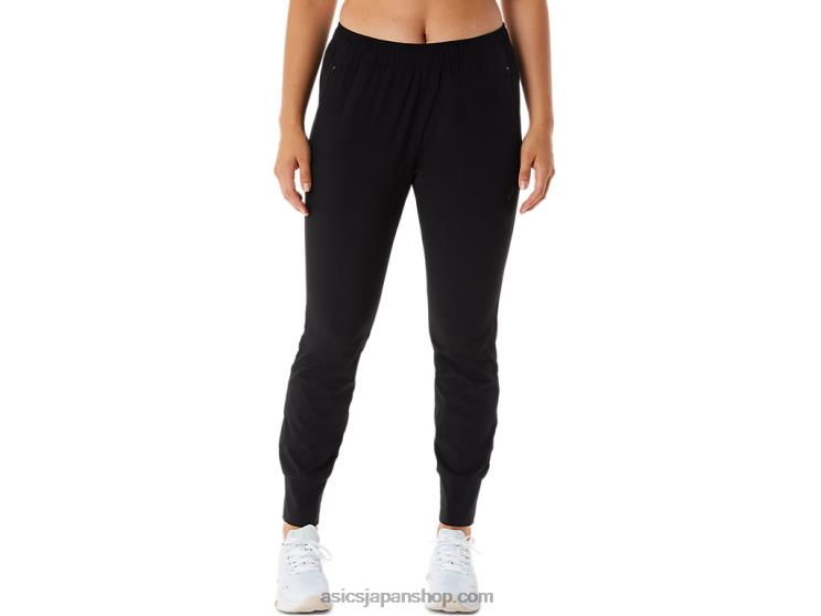 女性用トレーニングコアストレッチウーブンパンツ L20V2217Asics パフォーマンスブラック
