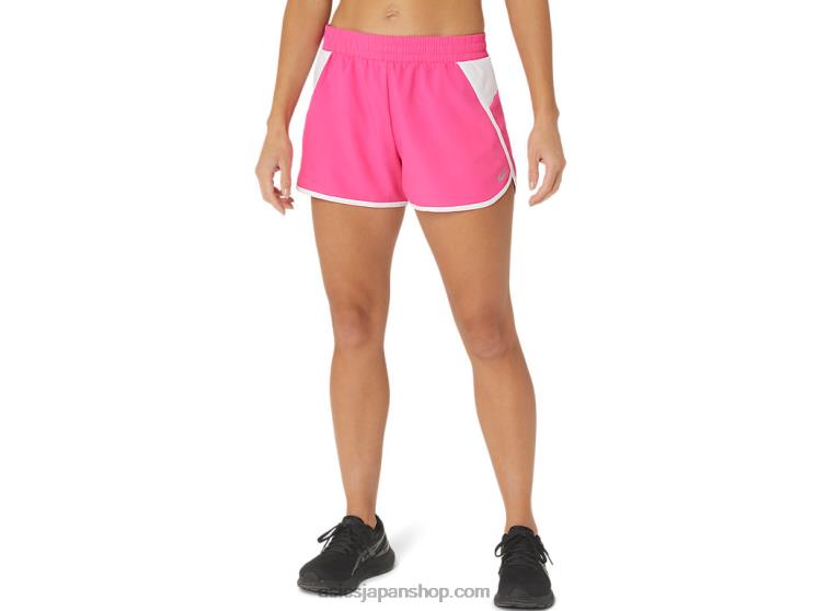 ウィメンズ ニューストロング再利用ランショーツ L20V2352Asics ピンクグロ/ホワイト