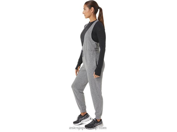 女性用の新しい強力な再利用ジャンプスーツ L20V2695Asics ダークグレーヘザー