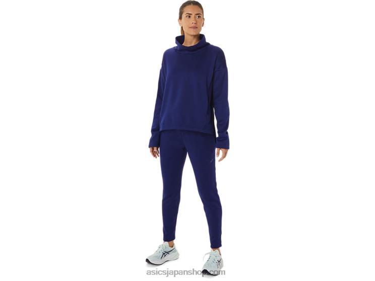 女性用起毛ニットパンツ L20V2936Asics ダイブブルー
