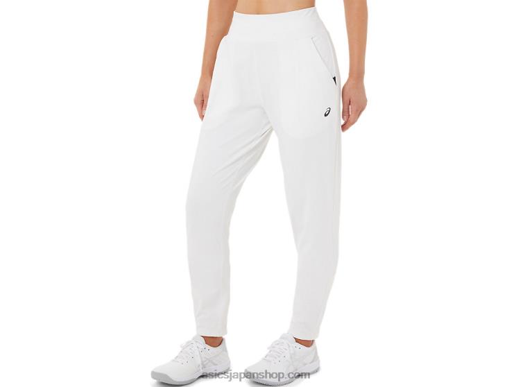 女性用テニスパンツ L20V3275Asics ブリリアントホワイト/ブラック