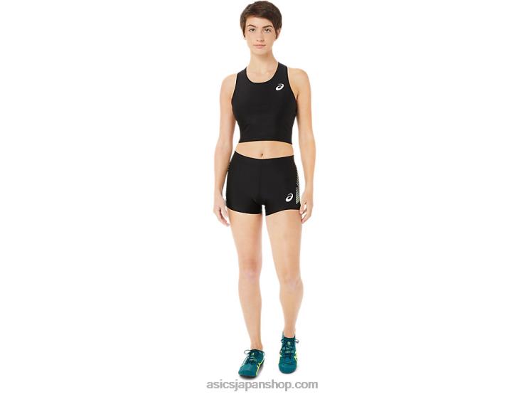 女性用トラックホットパンツ L20V3402Asics パフォーマンスブラック