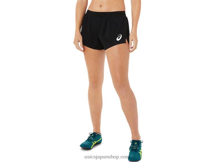 女性用ライトニットショートパンツ L20V3407Asics パフォーマンスブラック
