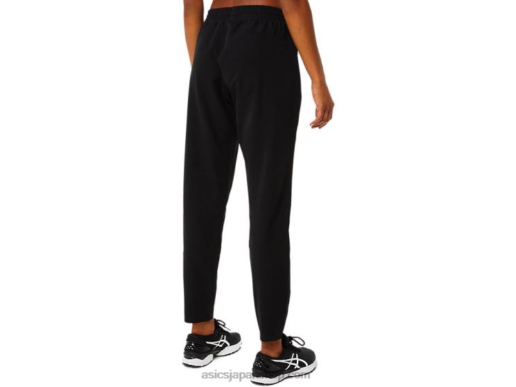 女性用ウーブンテーパードパンツ L20V3769Asics パフォーマンスブラック