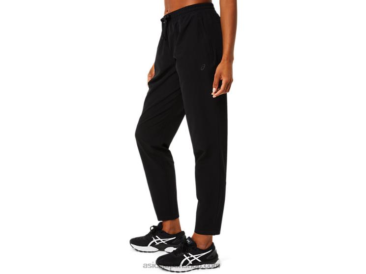 女性用ウーブンテーパードパンツ L20V3769Asics パフォーマンスブラック