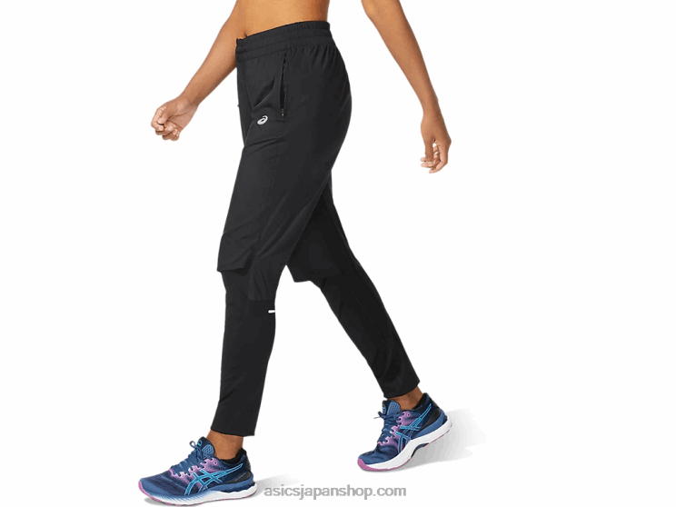 女性のレースパンツ L20V4049Asics パフォーマンスブラック