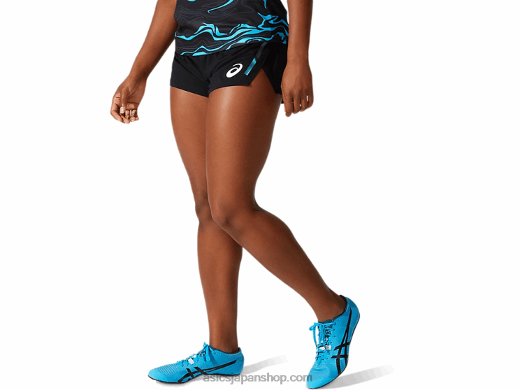 女性用ライトニットショートパンツ L20V4068Asics パフォーマンスブラック