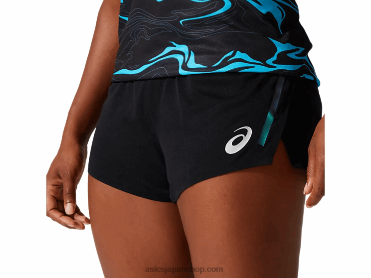 女性用ライトニットショートパンツ L20V4068Asics パフォーマンスブラック