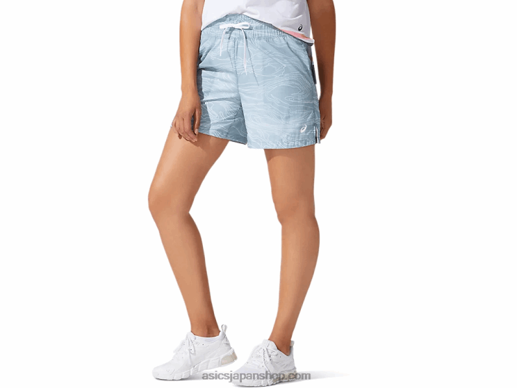 女性用エアリーウーブンショートパンツ L20V4071Asics スモークブルー