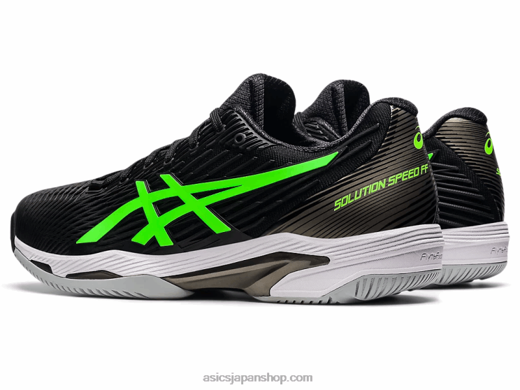 ソリューションスピードff2 L20V1541Asics 黒/緑のヤモリ